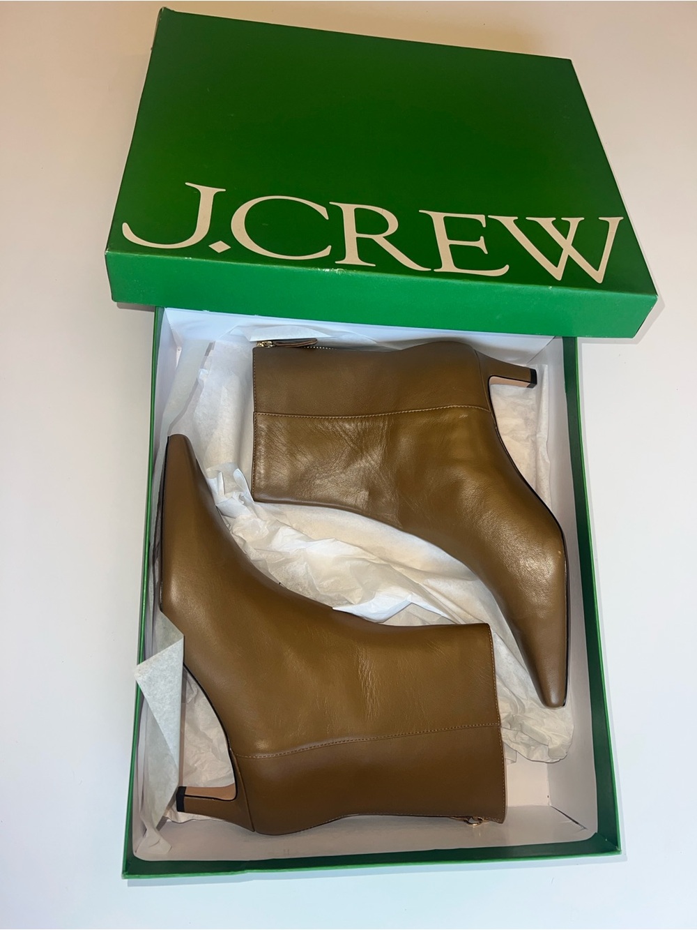 NWT J. Crew Stevie ankle boots in brown leather